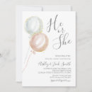 Search for balloon gender reveal invitations He or she