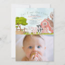 Search for barnyard 1st birthday invitations Cow