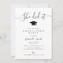 Search for she did it graduation invitations Elegant