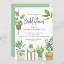 Search for plant bridal shower invitations Botanical