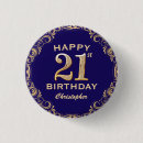 Search for 21st birthday badges Twenty first birthday
