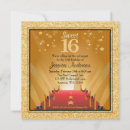 Search for hollywood red carpet sweet 16 invitations Gold