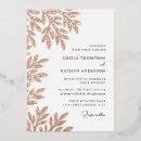 Search for rose gold leaf invitations Modern
