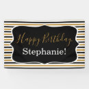 Search for black and white stripes banners Gold