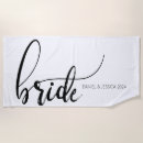 Search for bridal party beach towels Calligraphy