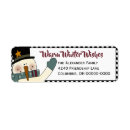 Search for happy snowman return address labels Snowflakes