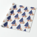 Search for christmas fox wrapping paper Red