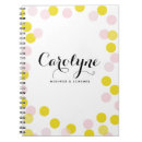 Search for cute pretty girly pink notebooks Typography