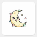 Search for cartoon moon stickers Kawaii