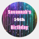 Search for glow birthday party stickers Rainbow