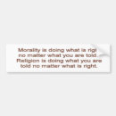 Search for morality bumper stickers Humour