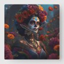Search for sugar skull clocks Floral