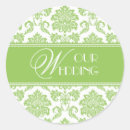 Search for apple wedding stickers Damask