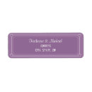 Search for plain purple return address labels Elegant