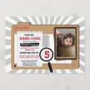 Search for secret agent birthday invitations Detective