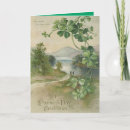 Search for vintage st patricks day cards Four leaf clover