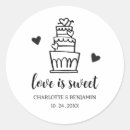 Search for cake wedding stickers Black and white