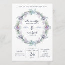 Search for blue floral wreath invitations Watercolor