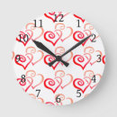 Search for no valentines clocks Red heart