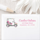 Search for golf cart return address labels Pink