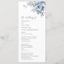 Search for dusty blue wedding programs Order of service