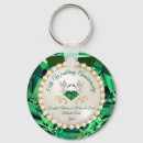 Search for emerald green wedding key rings Anniversary