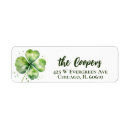 Search for st patrick return address labels Shamrock