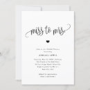 Search for miss to mrs shower invitations Black and white