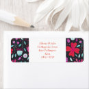 Search for dark teal return address labels Floral