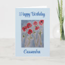 Search for red poppy birthday cards Blue