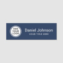 Search for dark blue name tags Executive staff professional tag