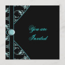 Search for damask decor invitations Black