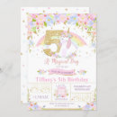 Search for floral unicorn invitations Pink and gold