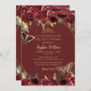 Search for burgundy and gold quince invitations Glitter