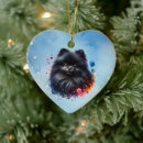 Search for pomeranian christmas tree decorations Watercolor