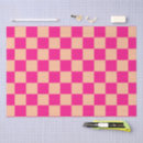 Search for pink gingham pattern tissue paper Modern