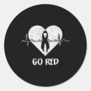Search for heart disease ribbon stickers Warrior