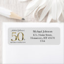 Search for gold text return address labels Classic