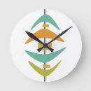 Search for aqua green clocks Mid century modern