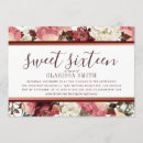 Search for burgundy and gold sweet 16 invitations Blush