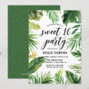 Search for tropical sweet 16 invitations Watercolor
