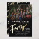 Search for 40th birthday thank you cards Gold