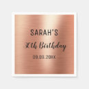 Search for black and rose gold napkins Birthday