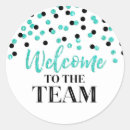 Search for turquoise and black stickers Business