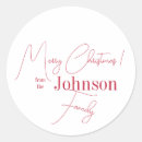 Search for family name stickers Red