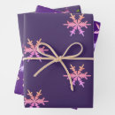 Search for purple snowflakes wrapping paper Stylish