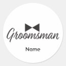 Search for groomsman stickers Black