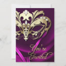 Search for pink gold masquerade party invitations Mardi gras