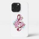 Search for music notes iphone cases Pink