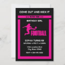 Search for girls football birthday invitations Cute